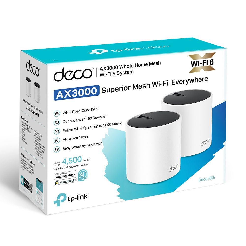 TP-Link Deco X55 AX3000 Whole Home Mesh Wi-Fi 6 System TP-Link Deco X55 AX3000 Whole Home Mesh Wi-Fi 6 System